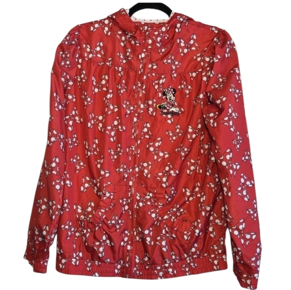Disney Parks Authentic Disneyland Kids Minnie Mouse Polka Dot Bow Raincoat XL